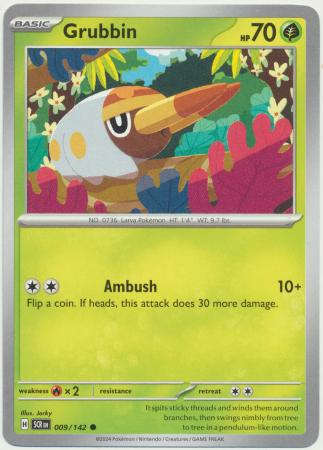 PTCG-SV07 009/142 C Grubbin