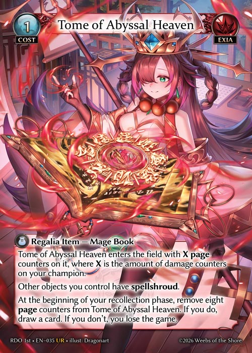 GATCG-RDO 1st-EN-035 UR Tome of Abyssal Heaven