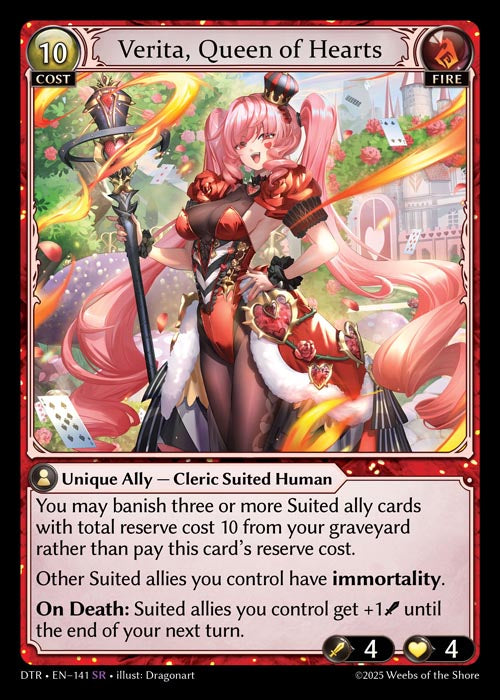 GATCG-DTR-EN-141 SR Verita, Queen of Hearts