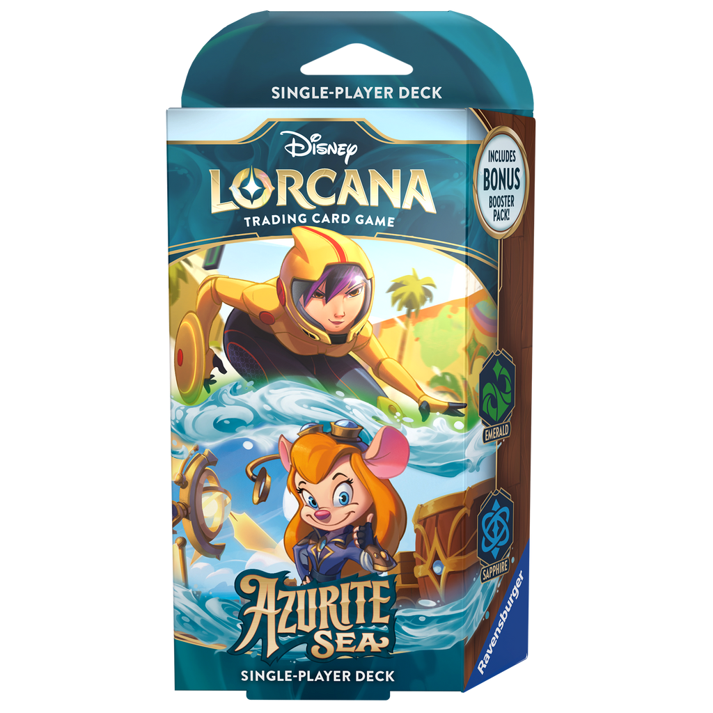 Disney Lorcana TCG - [Set 6] Azurite Sea Emerald & Sapphire (Go-Go Tamago & Gadget) Starter Deck