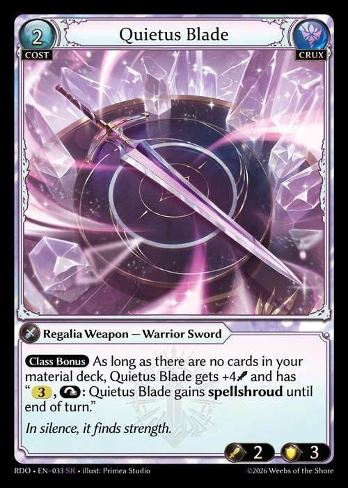 GATCG-RDO-EN-033 SR Quietus Blade