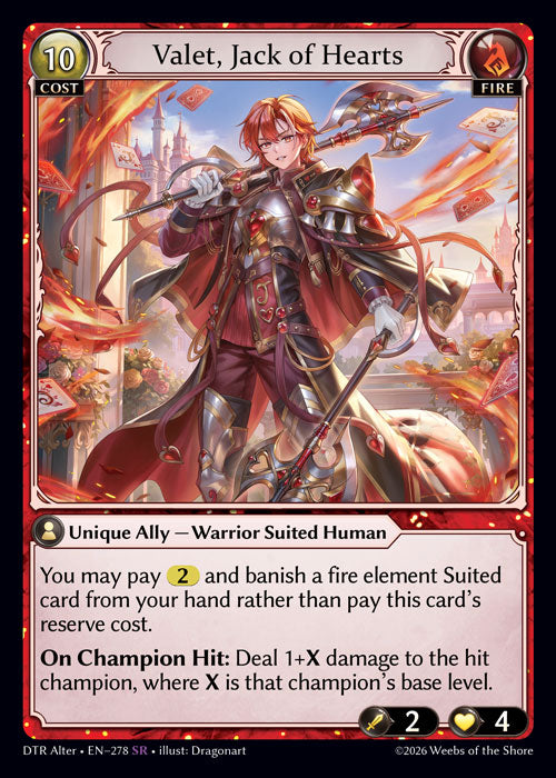 GATCG-DTR Alter-EN-278 SR Valet, Jack of Hearts