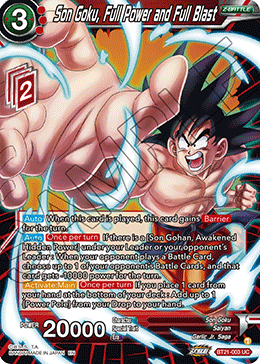 DBSCG-BT21-003 UC Son Goku, Full Power and Full Blast