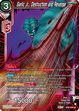 DBSCG-BT21-006 UC Garlic Jr., Destruction and Revenge