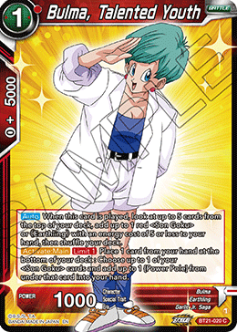 DBSCG-BT21-020 C Bulma, Talented Youth