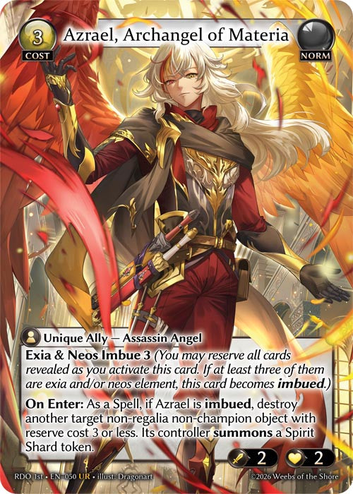 GATCG-RDO 1st-EN-050 UR Azrael, Archangel of Materia
