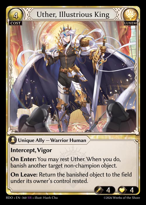 GATCG-RDO-EN-360 SR Uther, Illustrious King