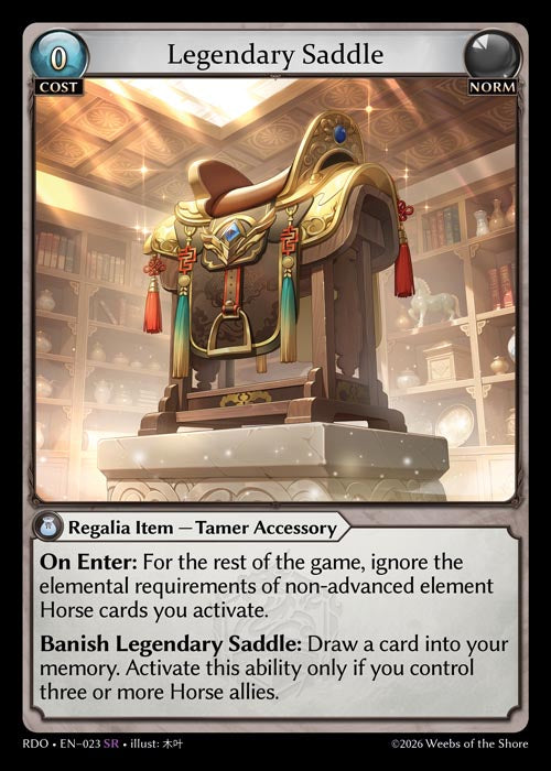 GATCG-RDO-EN-023 SR Legendary Saddle