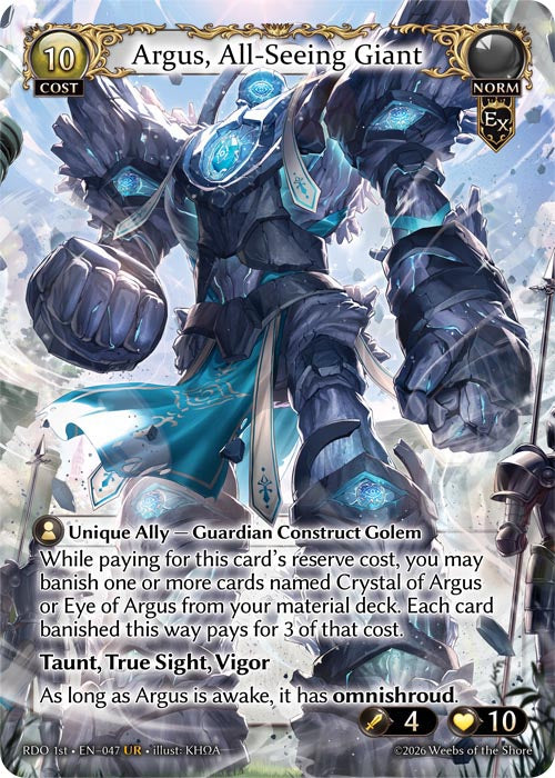 GATCG-RDO 1st-EN-047 UR Argus, All-Seeing Giant