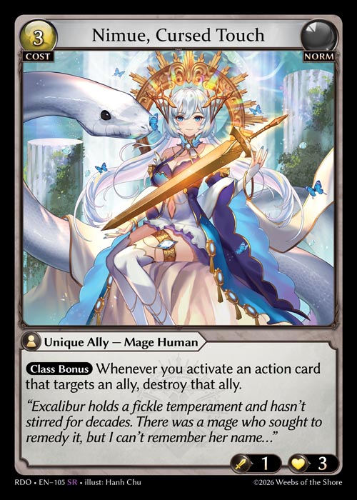 GATCG-RDO-EN-105 SR Nimue, Cursed Touch