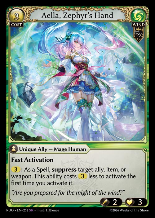 GATCG-RDO-EN-252 SR Aella, Zephyr’s Hand