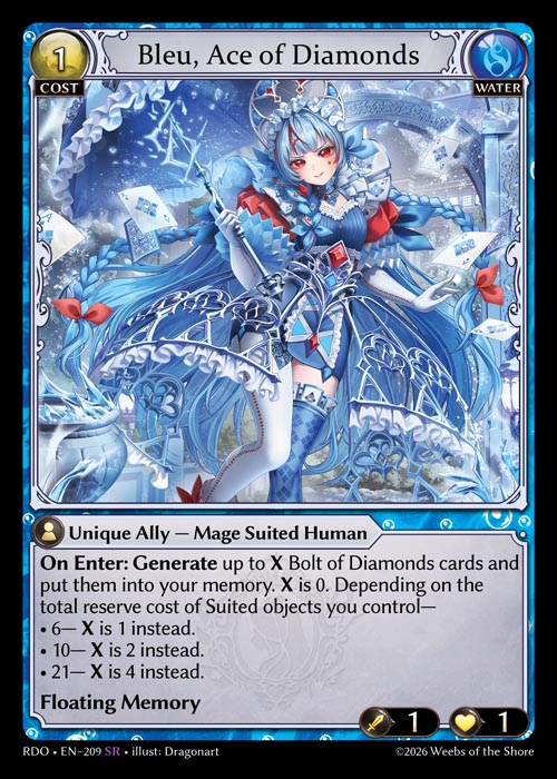 GATCG-RDO-EN-209 SR Bleu, Ace of Diamonds