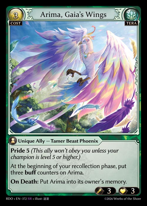 GATCG-RDO-EN-372 SR Arima, Gaia’s Wings