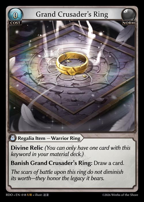 GATCG-RDO-EN-018 UR Grand Crusader’s Ring