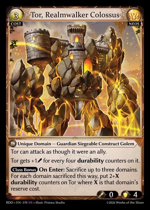 GATCG-RDO-EN-370 SR Tor, Realmwalker Colossus
