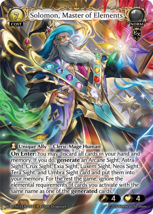 GATCG-RDO 1st-EN-148 UR Solomon, Master of Elements