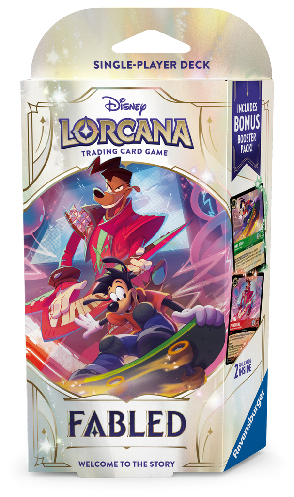 Disney Lorcana TCG - [Set 9] Fabled Emerald & Ruby (Powerline & Max) Starter Deck