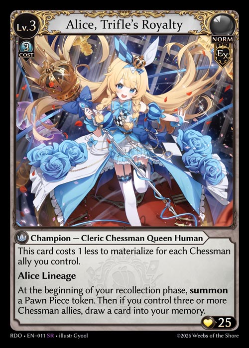 GATCG-RDO-EN-011 SR Alice, Trifle’s Royalty