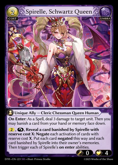 GATCG-DTR-EN-221 SR Spirelle, Schwartz Queen