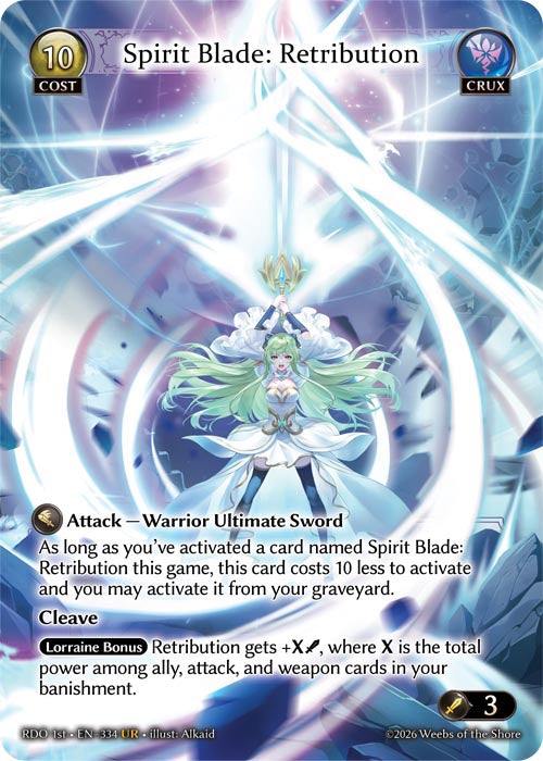 GATCG-RDO 1st-EN-334 UR Spirit Blade: Retribution