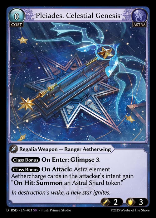 GATCG-DTRSD-EN-021 SR Pleiades, Celestial Genesis
