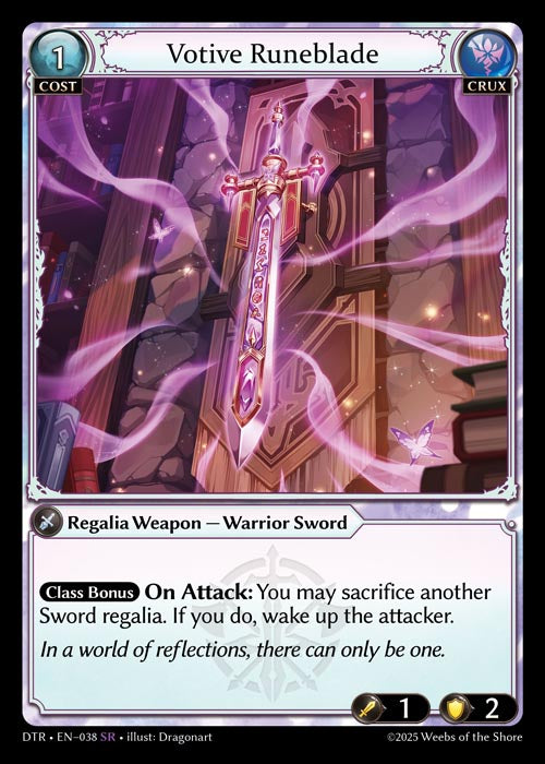 GATCG-DTR-EN-038 SR Votive Runeblade
