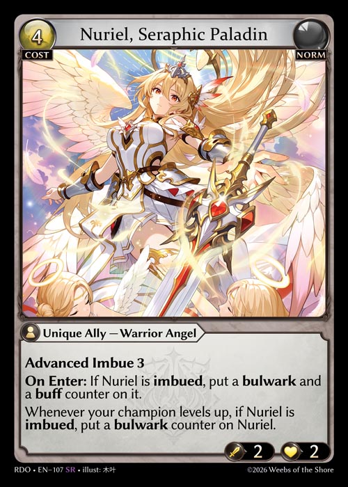 GATCG-RDO-EN-107 SR Nuriel, Seraphic Paladin