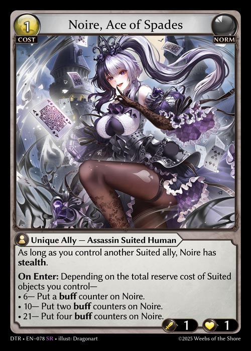 GATCG-DTR-EN-078 SR Noire, Ace of Spades