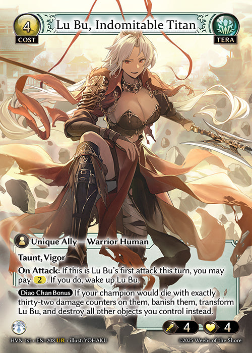 GATCG-HVN-EN-208 UR Lu Bu, Indomitable Titan // Lu Bu, Wrath Incarnate