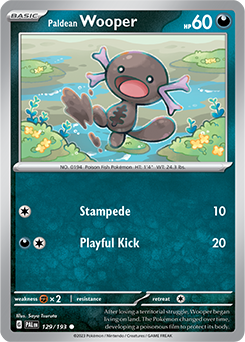 PTCG-SV02 129/193 C Paldean Wooper