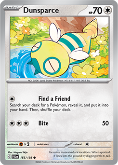 PTCG-SV02 156/193 C Dunsparce