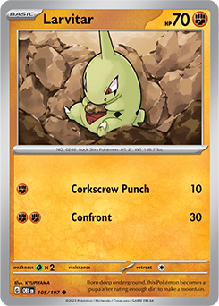PTCG-SV03 105/197 C Larvitar
