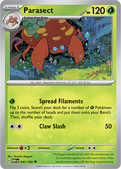 PTCG-SV03.5 047/165 U Parasect