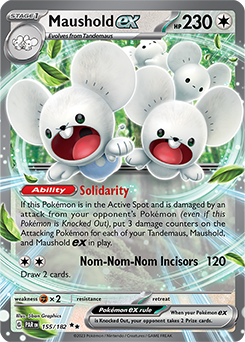 PTCG-SV04 155/182 DR Maushold ex
