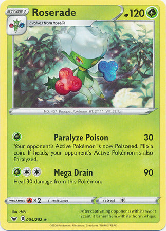 PTCG-SS01 004/202 R Roserade
