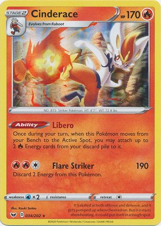 PTCG-SS01 034/202 R Cinderace