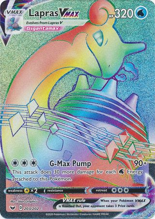PTCG-SS01 203/202 HR Lapras VMAX