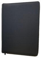 Generic Canvas 9-Pocket Zipper Binder - Black