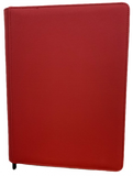 Generic Canvas 9-Pocket Zipper Binder - Red