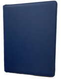 Generic Canvas 9-Pocket Zipper Binder - Blue