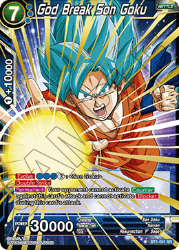 DBSCG-BT1-031 SR God Break Son Goku