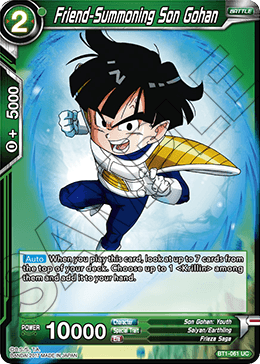 DBSCG-BT1-061 UC Friend-Summoning Son Gohan
