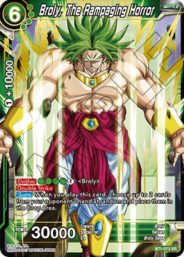 DBSCG-BT1-073 SR Broly, The Rampaging Horror