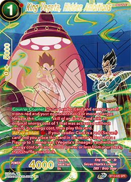 DBSCG-BT13-020 SPR King Vegeta, Hidden Ambitions