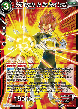 DBSCG-BT13-022 UC SSG Vegeta, to the Next Level