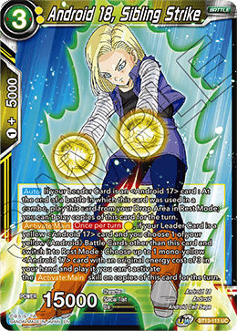 DBSCG-BT13-111 UC Android 18, Sibling Strike