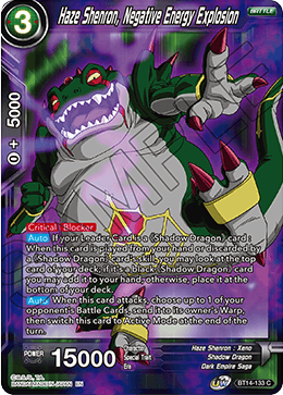 DBSCG-BT14-133 C Haze Shenron, Negative Energy Explosion