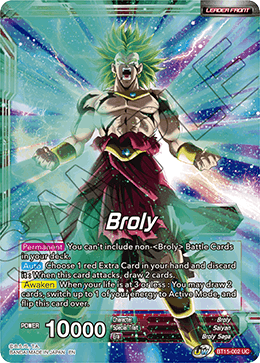 DBSCG-BT15-002 UC Broly // SS Broly, Demon's Second Coming