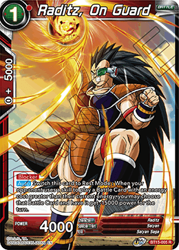 DBSCG-BT15-005 R Raditz, On Guard