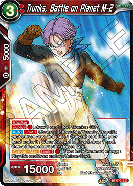 DBSCG-BT17-013 C Trunks, Battle on Planet M-2